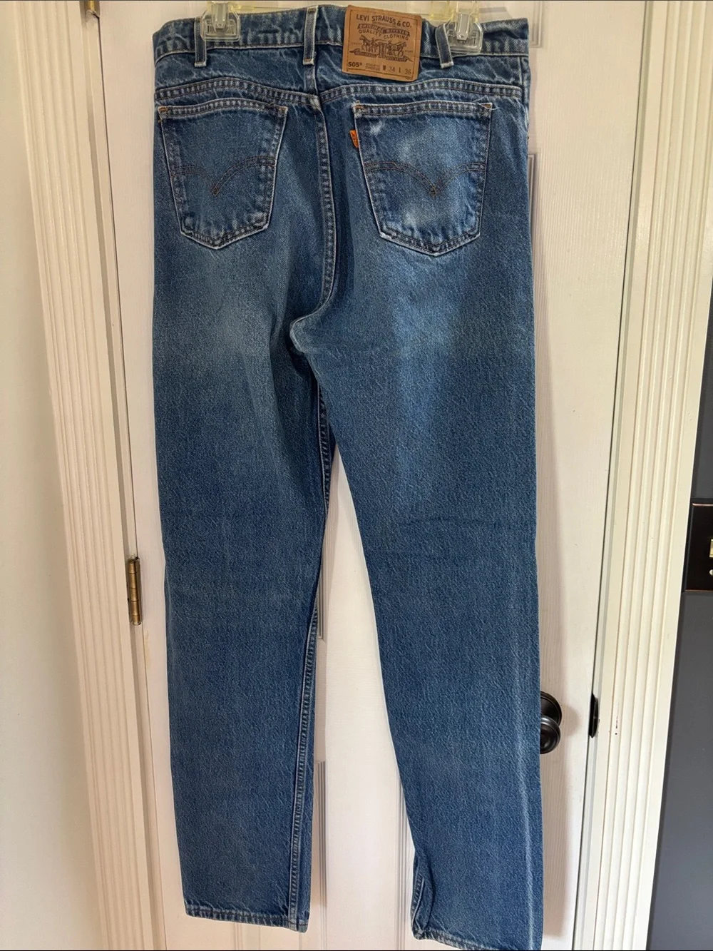 Classic 505 Men's Blue Straight-Leg Jeans Mexico Orange Tab